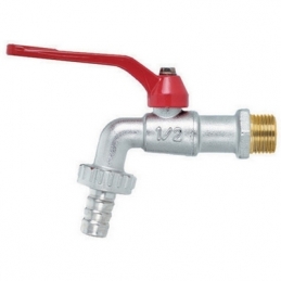 Rubinetto A Sfera Con Portagomma E Leva Rossa - 1/2" Dn 10 Pn 15 354-5010-04