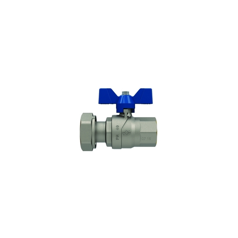 Valvola A Sfera P.t. Con Farfalla Evolution Femmina-dado Girevole - 1/2x3/4 Dn 15 Pn 50 354-5105-0405