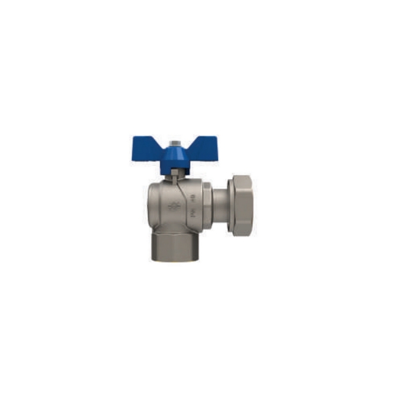 Valvola A Sfera Con Farfalla A Squadra Evolution Femmina Dado Girevole - 3/4" X 3/4" Dn 20 Pn 40 354-5111-05