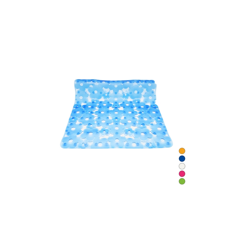 Tappeto Antiscivolo Per Doccia Mod. Margherita Cm 52x52 - Blu 111-2123-BL