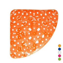 Tappeto Antiscivolo Per Doccia Angolo Mod. Margherita Cm 59x59 - Arancio 111-2124-AR