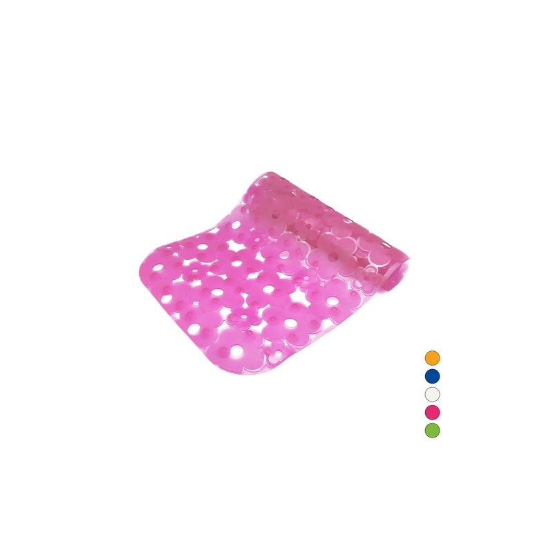 Tappeto Antiscivolo Per Vasca Mod. Margherita Cm 72 X 36 - Fucsia 111-2125-FC