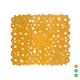 Tappeto Antiscivolo Mod. Flowers Cm 53 X 53 - Arancio 111-2132-AR