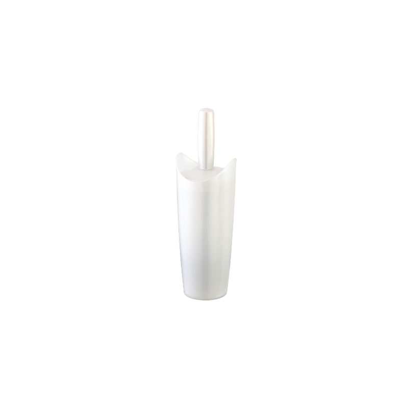 Porta Scopino Con Spazzola Sferica - Bianco 10,5 Cm X H. 33,5 Cm 120-3062