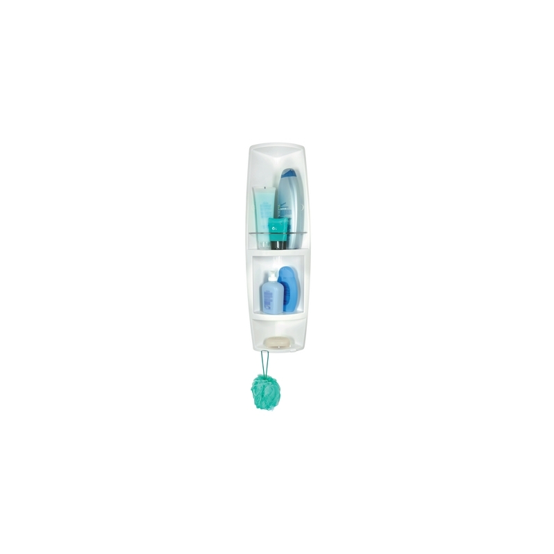 Angoliera Per Doccia Modello Airone Bianca - Cm 16x16x H. 70 120-312