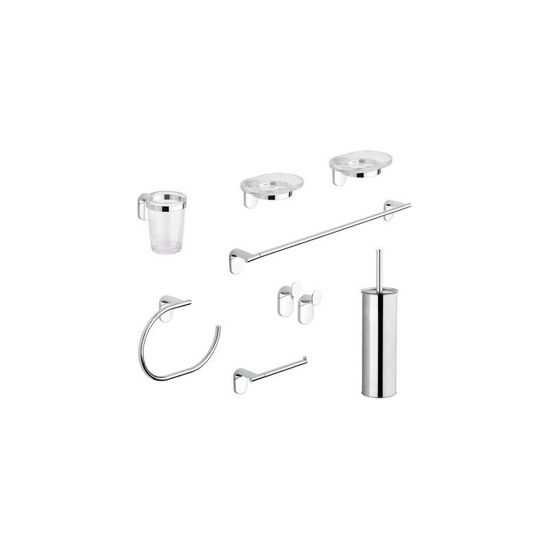 Set Accessori Bagno 8 Pezzi Serie Zero Metaform - Cromo 122-ZA93-100