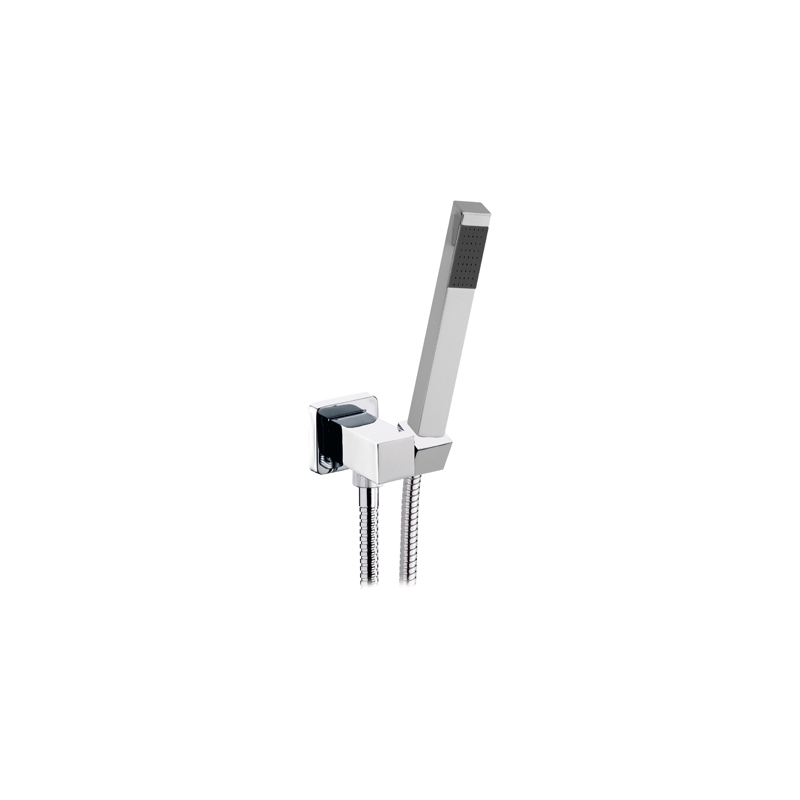 Presa Acqua Con Supporto In Ottone + Doccetta Panfilo + Flessibile - Cromo 110-1615