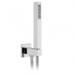 Set Doccia Quadra Presa Acqua Flex E Doccetta - Cromo 110-VSD40Q