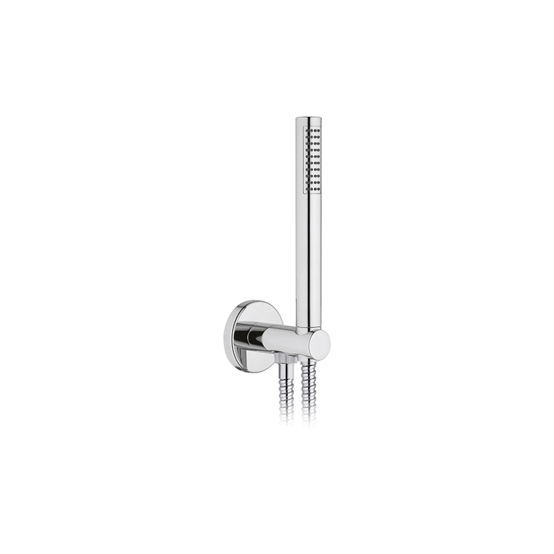 Set Doccia Tonda Presa Acqua Flex E Doccetta - Cromo 110-VSD40T